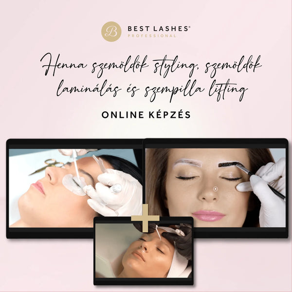 Henna szemöldök styling, szemöldök laminálás és szempilla lifting - online képzés