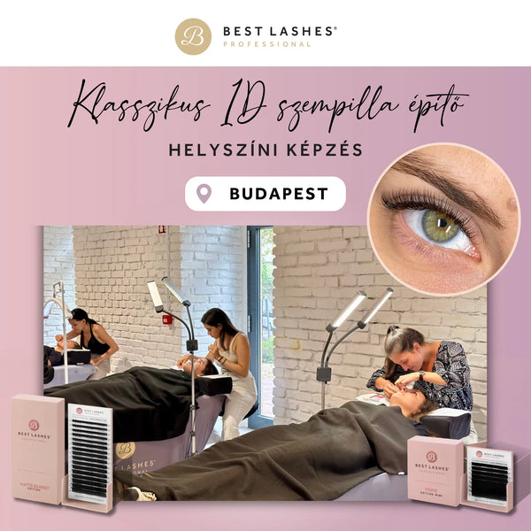 Klasszikus 1D szempillaépítő alapképzés - 1 napos - Budapest